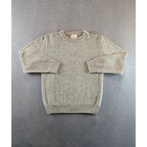 La Paz Commando Sweater Mens Large Grey Wool Shoulder Elbow Patches Portugal